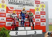 Motocyklové závody domácího šampionátu v roce 2002. Stupně vítězů.