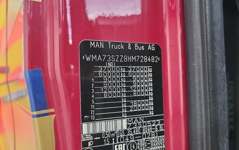 MAN TGS (2017) 35.480 8x4 odtahovka EURO 6 - fotka 23 z 23