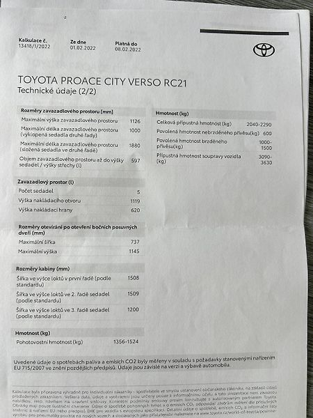 Toyota ProAce City Verso (2022) 1.2i96KW automat - fotka 24 z 26