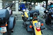 Spanilá jízda amerických historických vozidel a motocyklů v České Lípě.