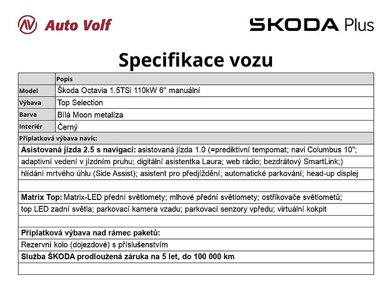 Škoda Octavia (2025) Top Selection 1.5TSi 110kW 6°m - fotka 6 z 30