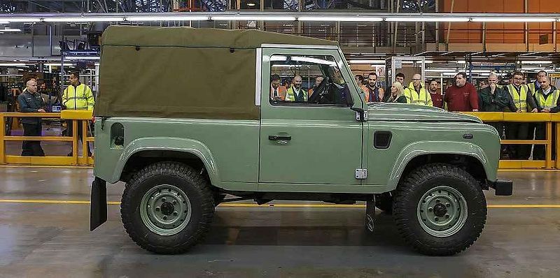Poslední vyrobený Land Rover Defender.