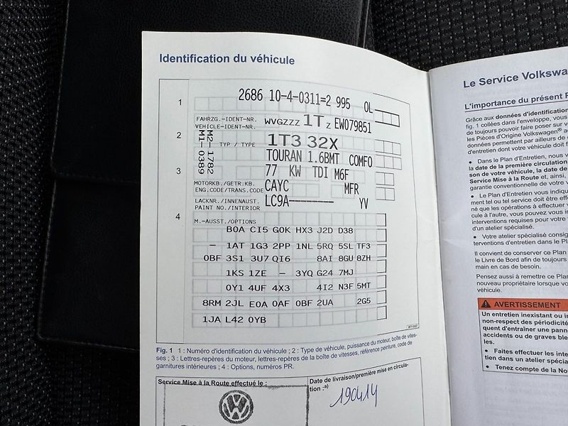 Volkswagen Touran (2014) Comfortline 1.6 TDI 77kW - fotka 27 z 29