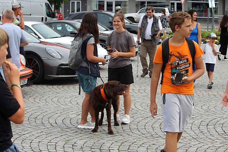 Z 22. Letního Porsche srazu na náměstí Jana Žižky z Trocnova v Čáslavi.