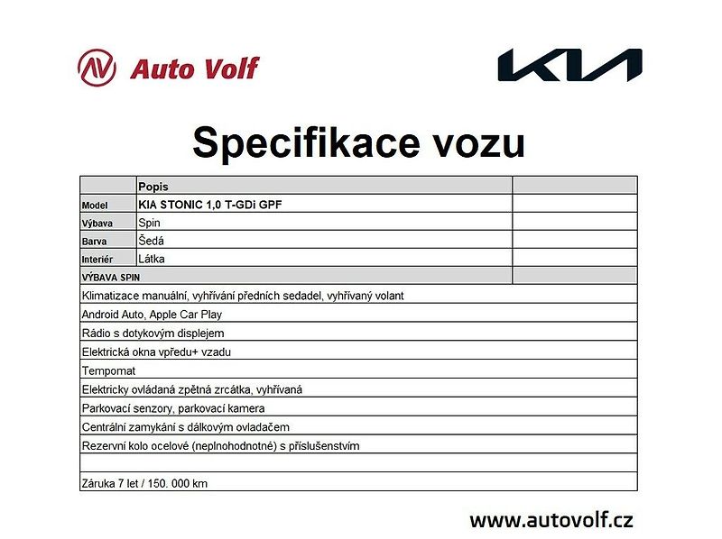 Kia Stonic Spin 1,0 T-GDi GPF 74kW/100k - fotka 2 z 12