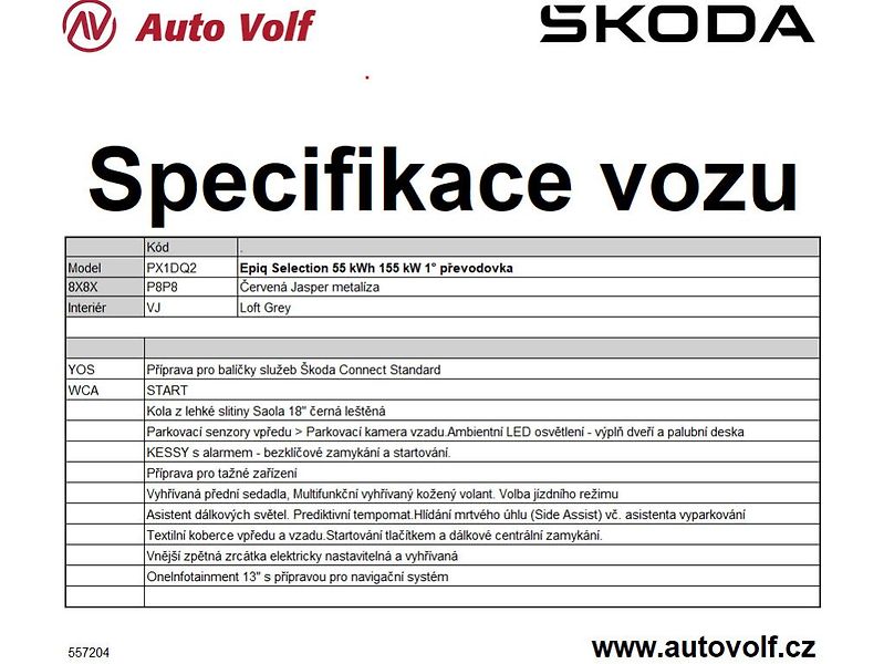 Škoda Epiq Edice Start 55kWh 155kW - fotka 2 z 2