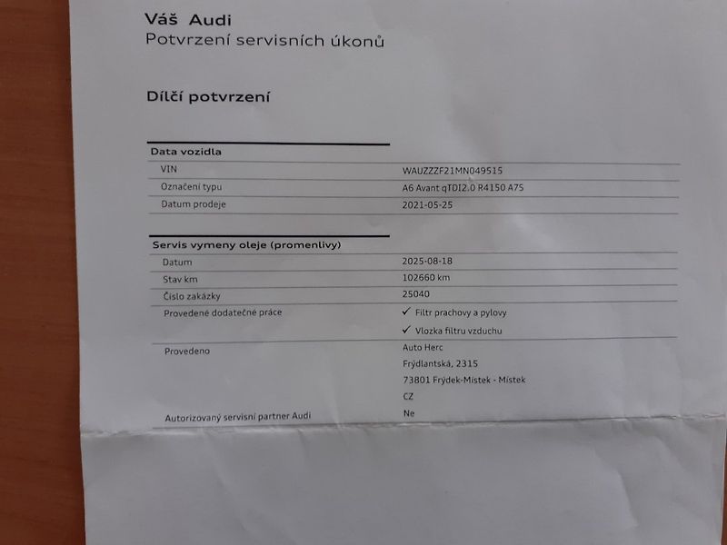 Audi A6 (2021) Avant 2.0 TDi Quattro - fotka 43 z 43