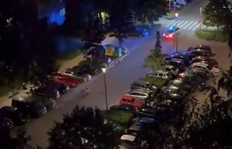 Honička policie s motorkářem, Třinec, 29. července 2024.