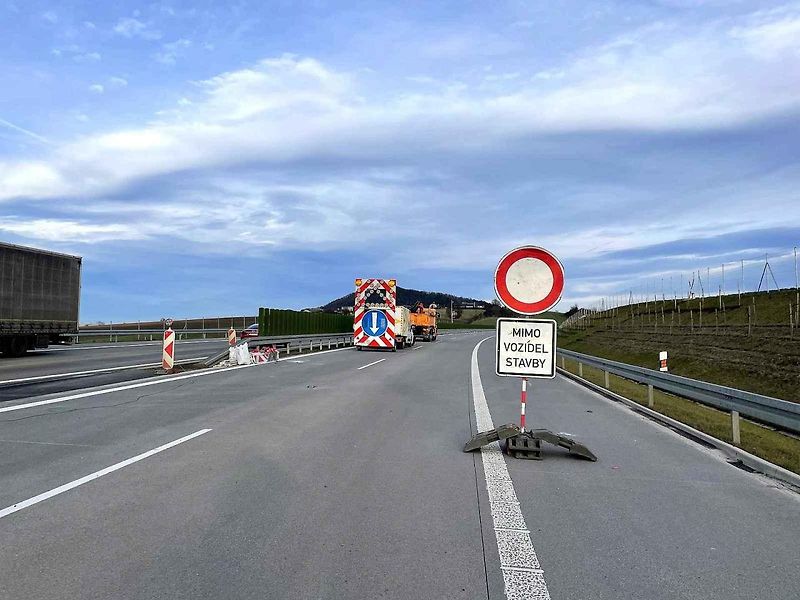 Zprovoznění nového úseku D48 u Nového Jičína, 19. 12. 2024.