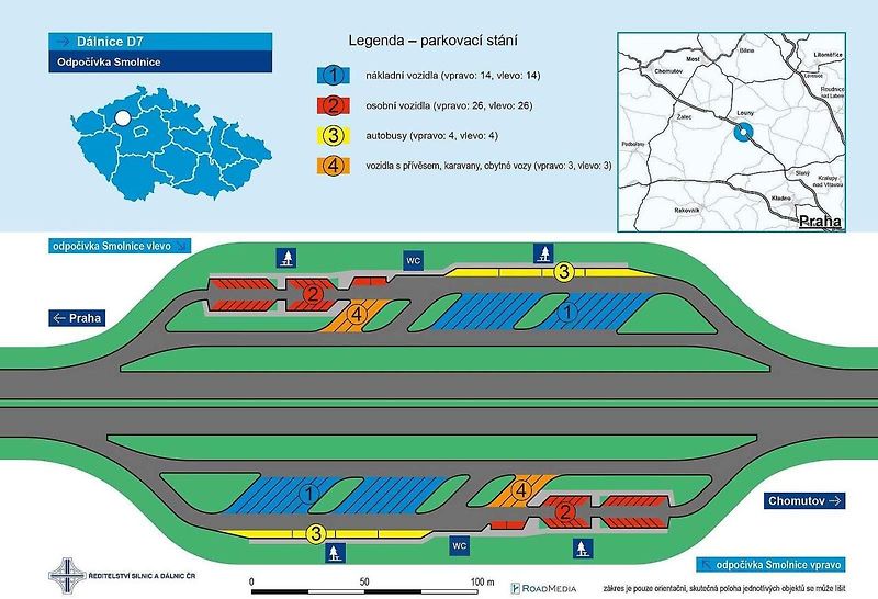 ŘSD otevřelo u Smolnice na Lounsku novou odpočívku u dálnice D7.