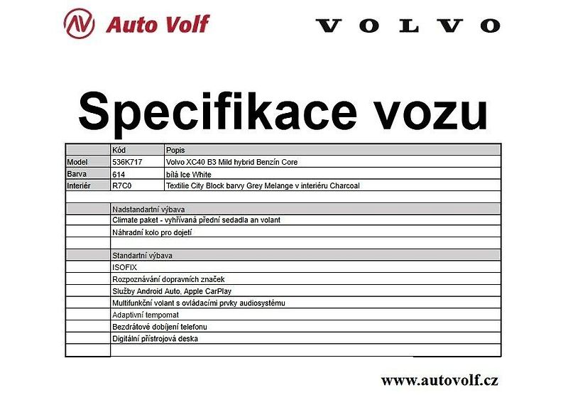 Volvo XC40 CORE B3 120 - fotka 2 z 10
