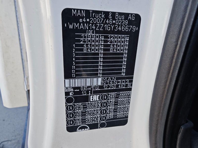 MAN TGL 12.250, klima, 3 místa, čelo - fotka 11 z 24