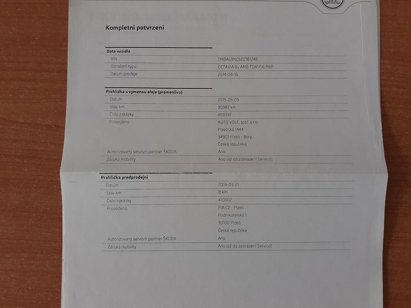 Škoda Octavia (2014) 1.6 TDi 81kW - fotka 29 z 34