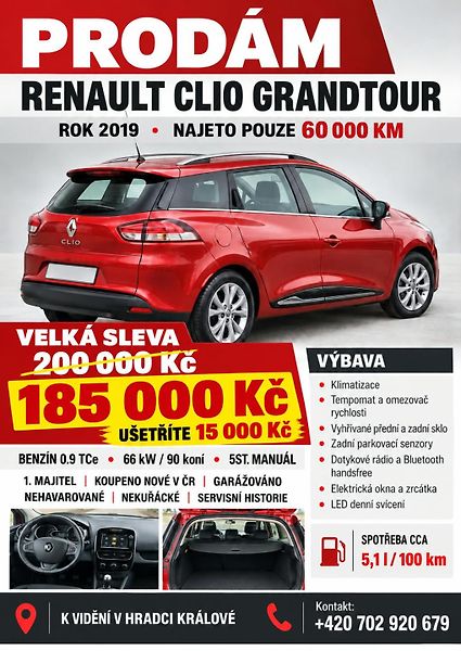 Renault Clio (2019) 60000 km, garážováno,1 majitel - fotka 1 z 2