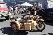 BMW R75, které bylo účastníkem spanilé jízdy veteránů v Kovářské na Chomutovsku.
