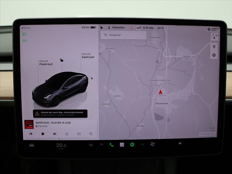 Tesla Model 3 Long Range 75kWh AWD sOH 93,2% - fotka 21 z 32