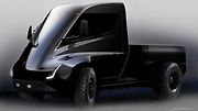 Oficiální ilustrace Tesly pick-up zveřejněná během představení tahače Tesla Semi.