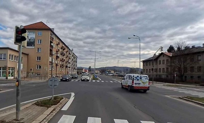 1. místo - světelná křižovatka silnic I/35 Velkomoravská a II/435 Roosveltova v Olomouci.