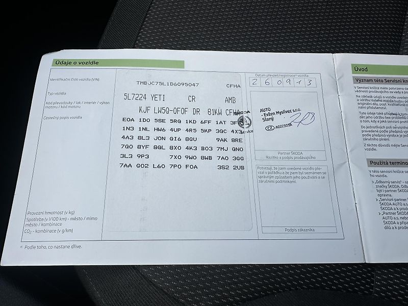 Škoda Yeti (2013) 2.0TDI ČR ser.knížka - fotka 25 z 28