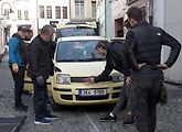 Z natáčení komedie Když se zhasne v Olomouci