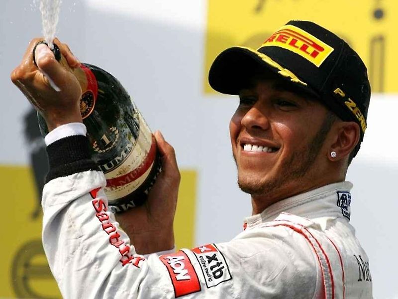 Lewis Hamilton ve Velké ceně Maďarska.