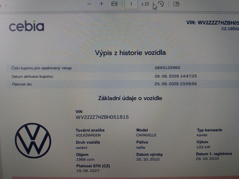 Volkswagen Caravelle 2.0TDi,9.MÍST,TAŽNY,4MOTION - fotka 21 z 24