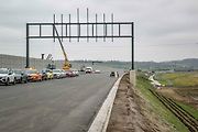 Fototermín v rámci ukázky postupu stavby dálnice D1 Říkovice–Přerov, 14. listopadu 2025, Přerov.