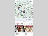 Záběr uživatelského rozhraní aplikace Via Michelin.