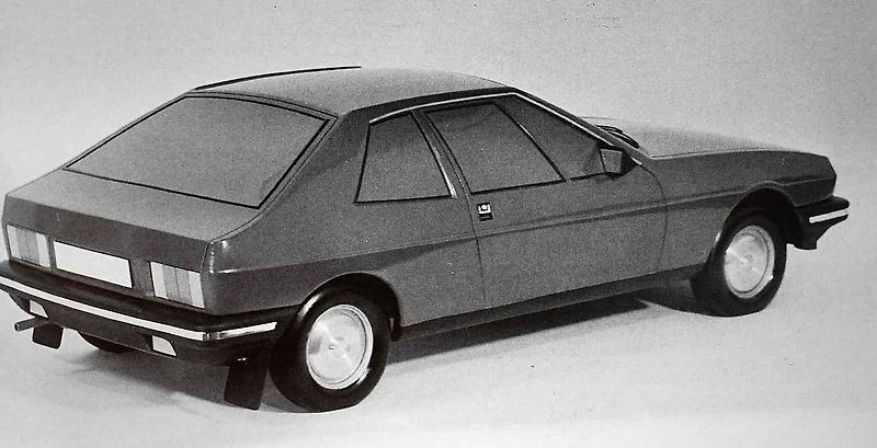 Prototyp kupé Škoda 763, které vyvinuli v Kvasinách v letech 1976 a 1977