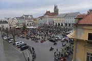 Štědrodenní motorkářská vyjížďka se srazem na Karlově náměstí v Kolíně.