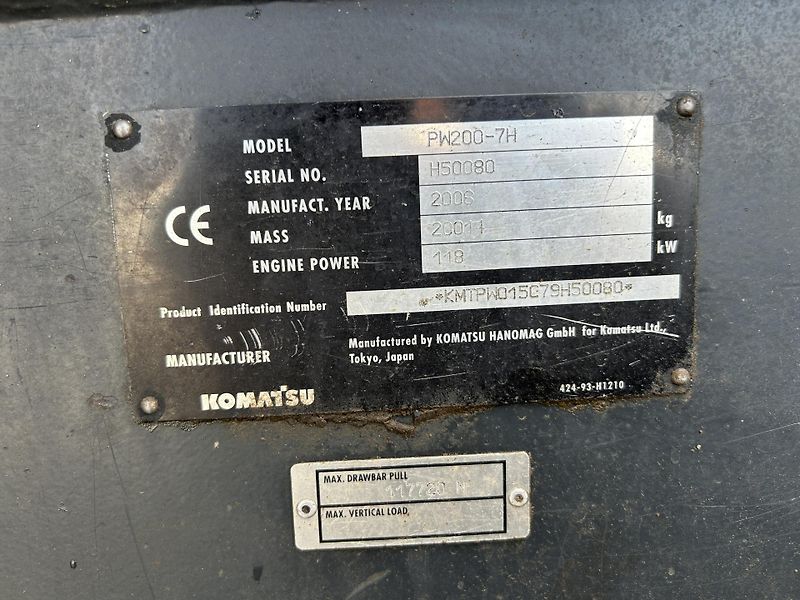 Komatsu (2006) PW200-7H - fotka 7 z 15