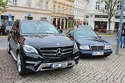 Sraz vozů značky Mercedes na Karlově náměstí v Kolíně.