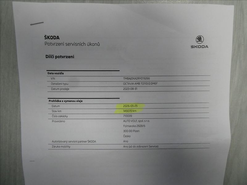 Škoda Octavia 2,0 TDi 110kW serviska,ČR,DPH - fotka 46 z 46