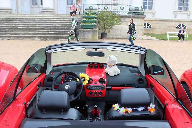 Z 33. Mezinárodního srazu Beetle a New Beetle na téma Naruby u zámku Kačina ve Svatém Mikuláši.