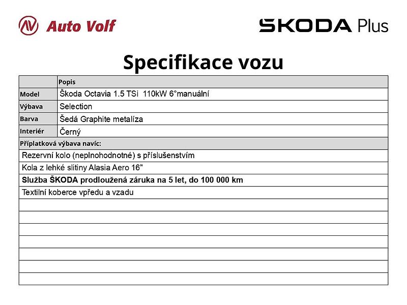 Škoda Octavia (2025) Selection 1.5TSi 110kW 6°manuá - fotka 6 z 29