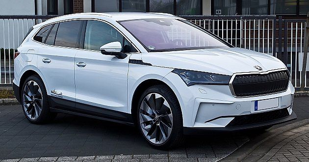 U nás vyráběný elektromobil Škoda Enyaq iV., zdroj: Foto: Wikimedie Commons, M93, CC BY-SA 3.0