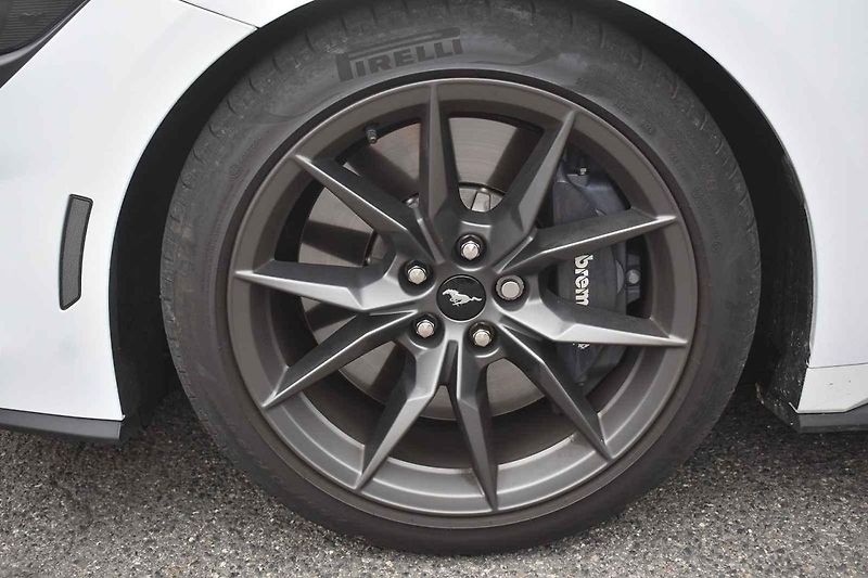Tento Ford Mustang byl ve výkonnější verzi Dark Horse.