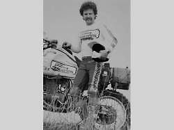 Momentka z první účasti na Dakaru v roce 1983.