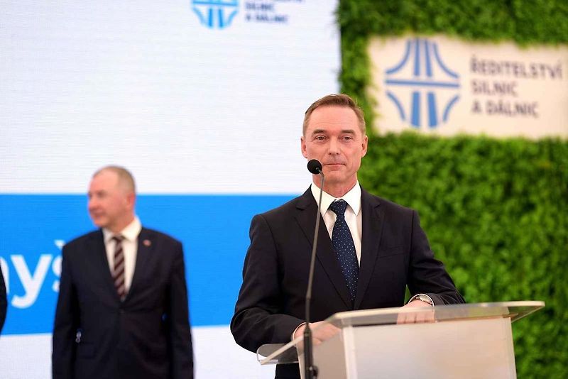Kontrolní den na stavbě dálnice D35 u Vysokého Mýta.