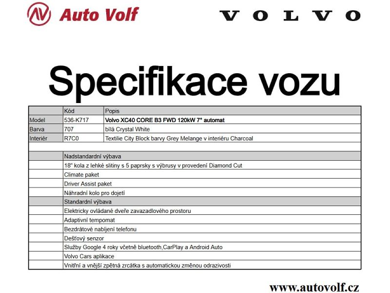 Volvo XC40 CORE B3 FWD 120kW - fotka 2 z 21