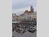 Štědrodenní motorkářská vyjížďka se srazem na Karlově náměstí v Kolíně.
