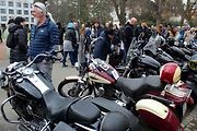 Z příjezdu spanilé jízdy motocyklů do Poděbrad.