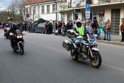 Z příjezdu spanilé jízdy motocyklů do Poděbrad.