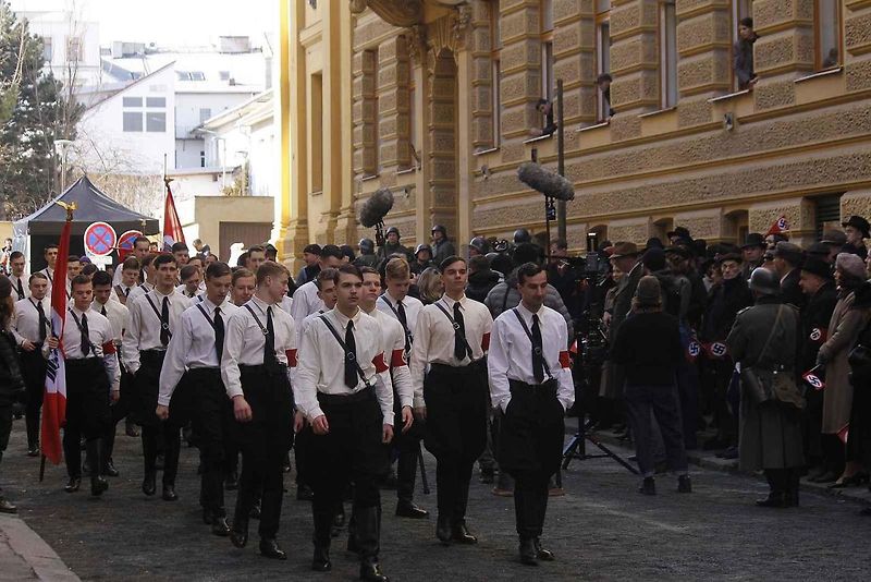 Na ulici třída Kapitána Jaroše v Brně se natáčel film Gerta Schnirch.