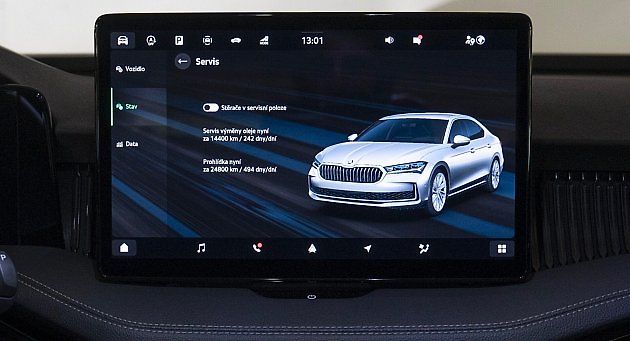 Přehled předpokládaných termínů dalšího servisu, zdroj: Se svolením Škoda Auto