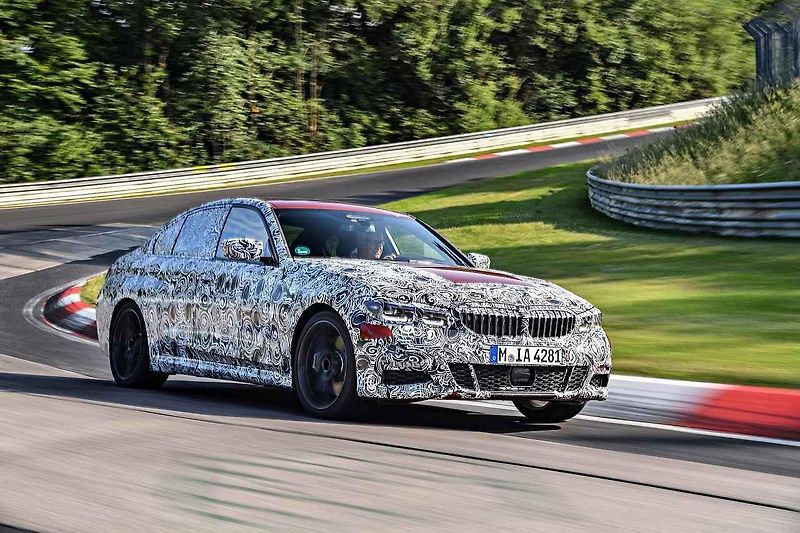BMW 3 (2018) při testování na Nürburgringu