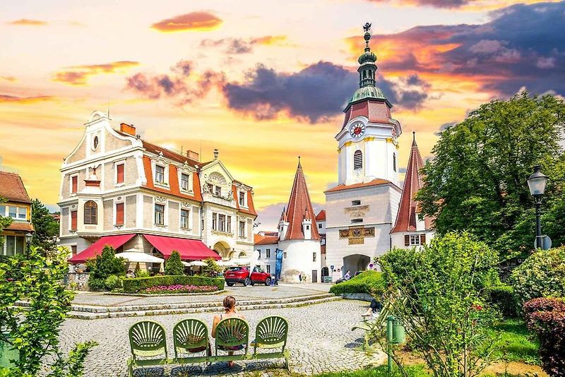 Jedno z nádherných městeček v údolí Wachau – Dürnstein.
