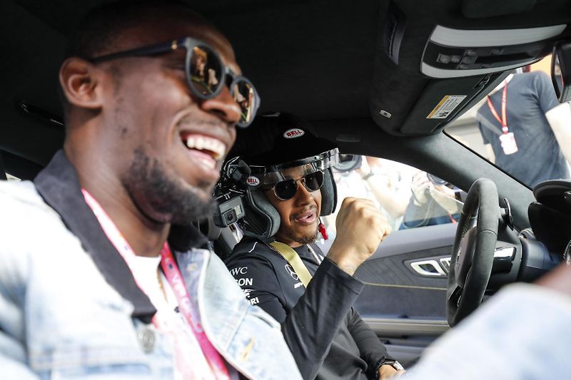 AMG car Usain Bolt, Lewis Hamilton