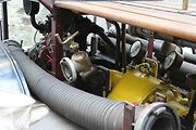 Detail na motor stříkačky vyrobené Bohumilem Márou z Tábora v roce 1957.