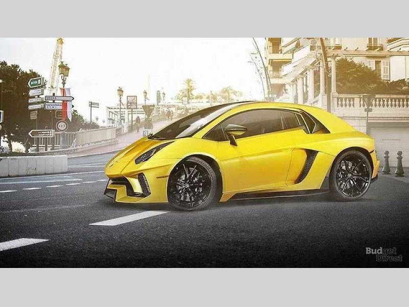 Smyšlená ilustrace hatchbacku od Bugatti.